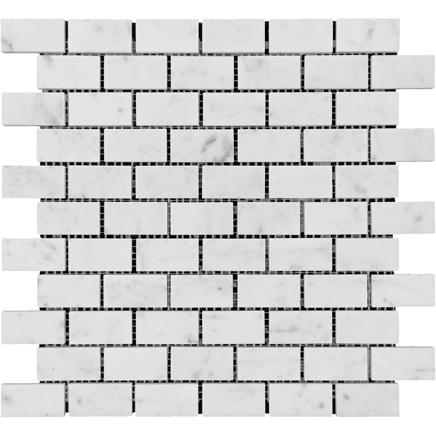 Carrara White Brick 1x2 Mosaic