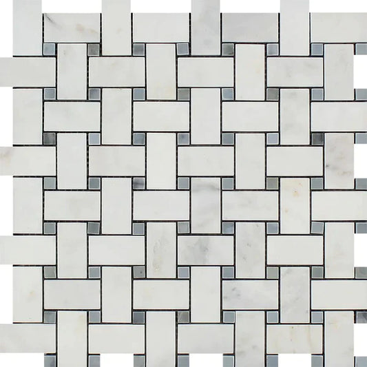 Asian Statuary Basketweave with Grey Mosaic
