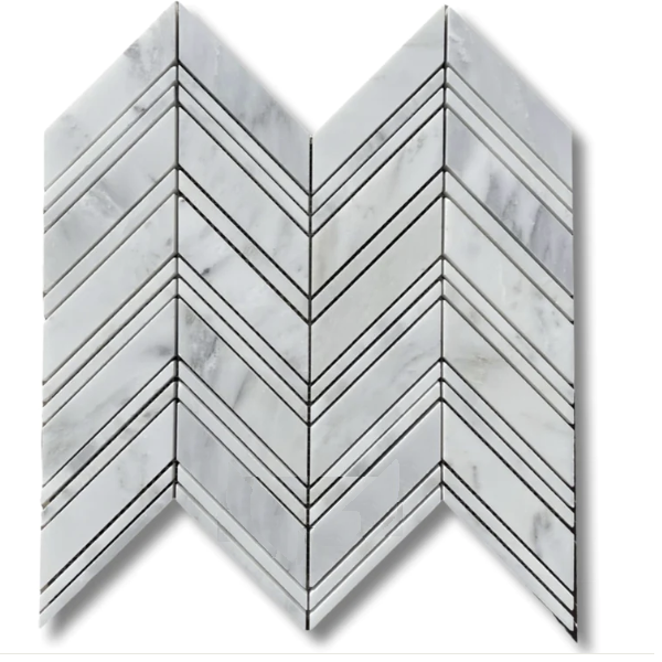 Asian Statuary Chevron Mosaic