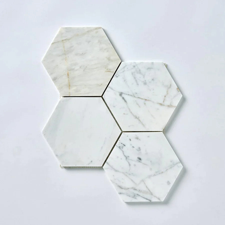 Calacatta Gold Hexagon 6" Mosaic