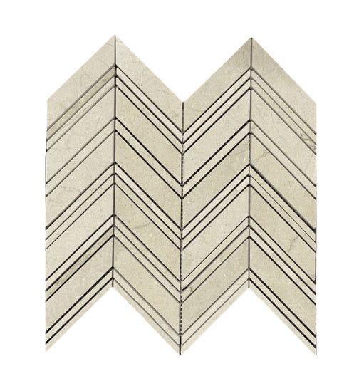 Crema Marfil Chevron Mosaic