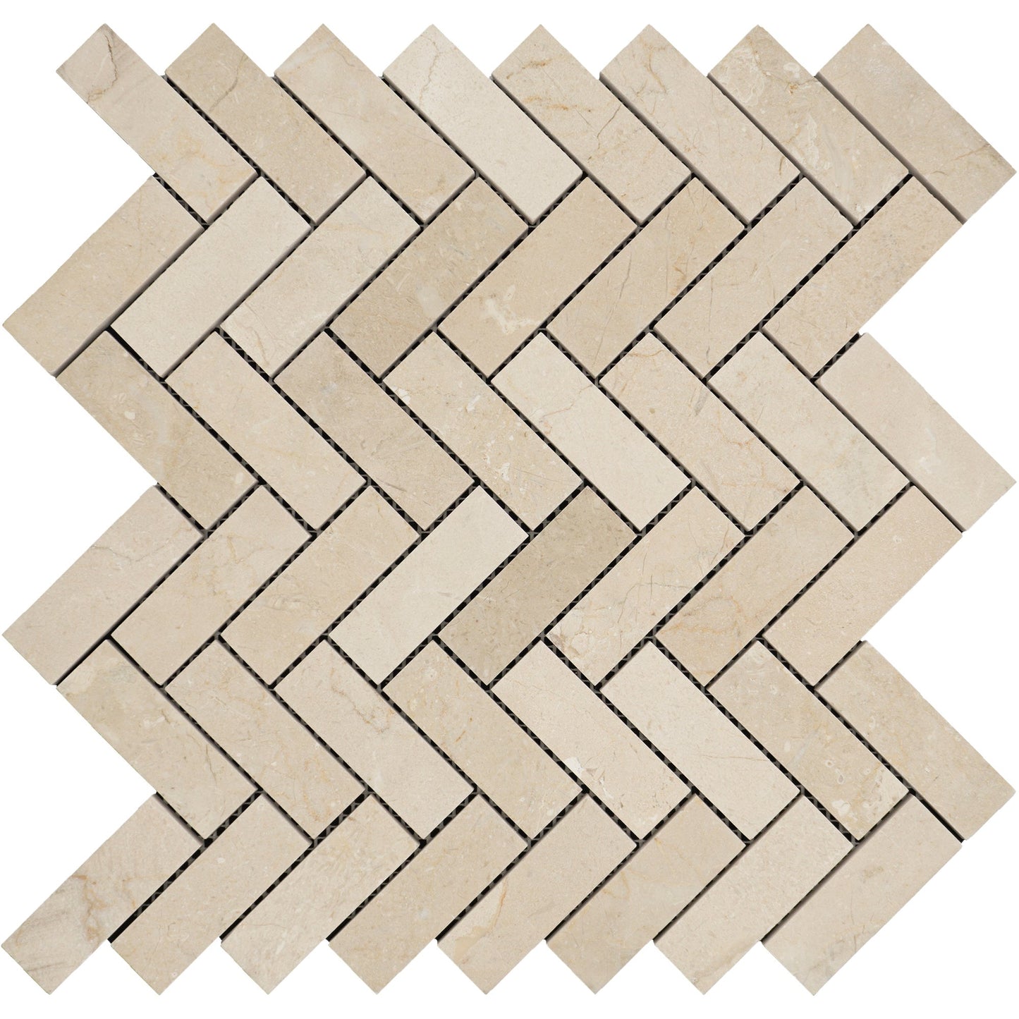 Crema Marfil Herringbone 1x3 Mosaic